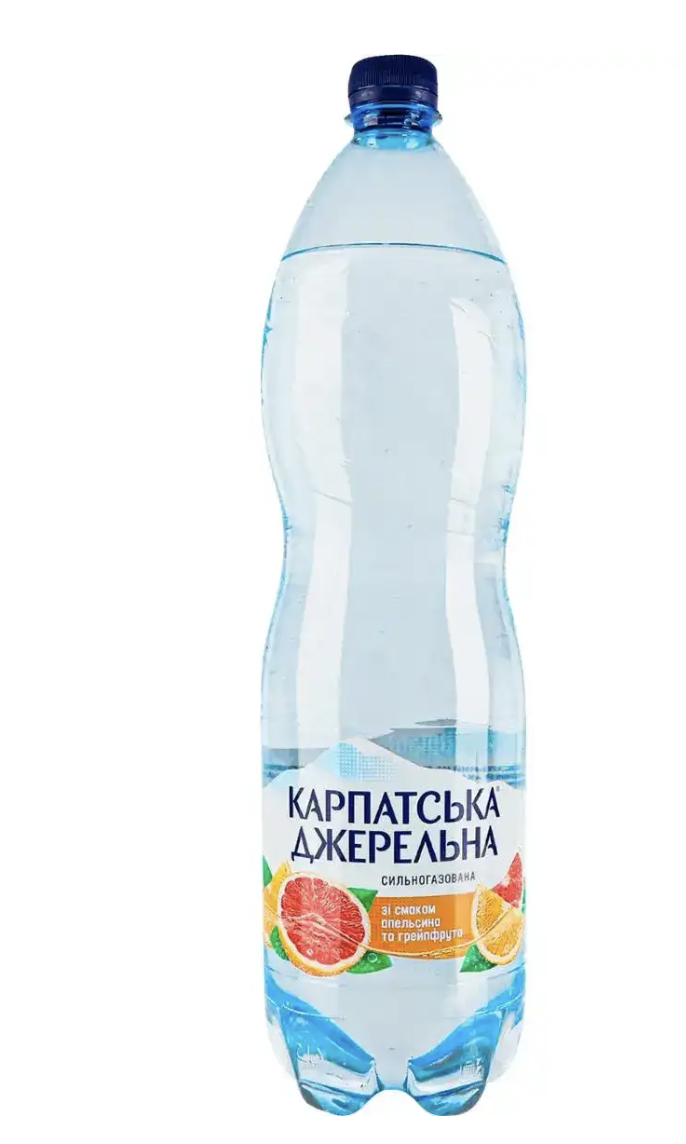 Напій Карпатська джерельна зі смаком апельсина та грейпфрута 1.5 л ПЕТ